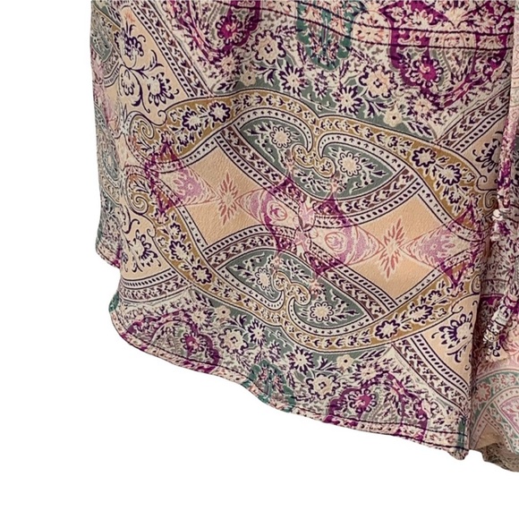 Lavender Brown Silk Blend Romper - Picture 4 of 11